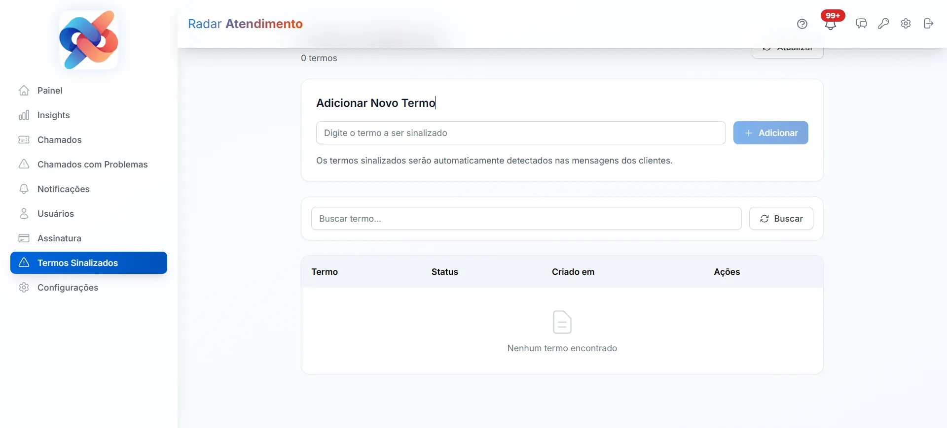 Gerenciador de termos sinalizados